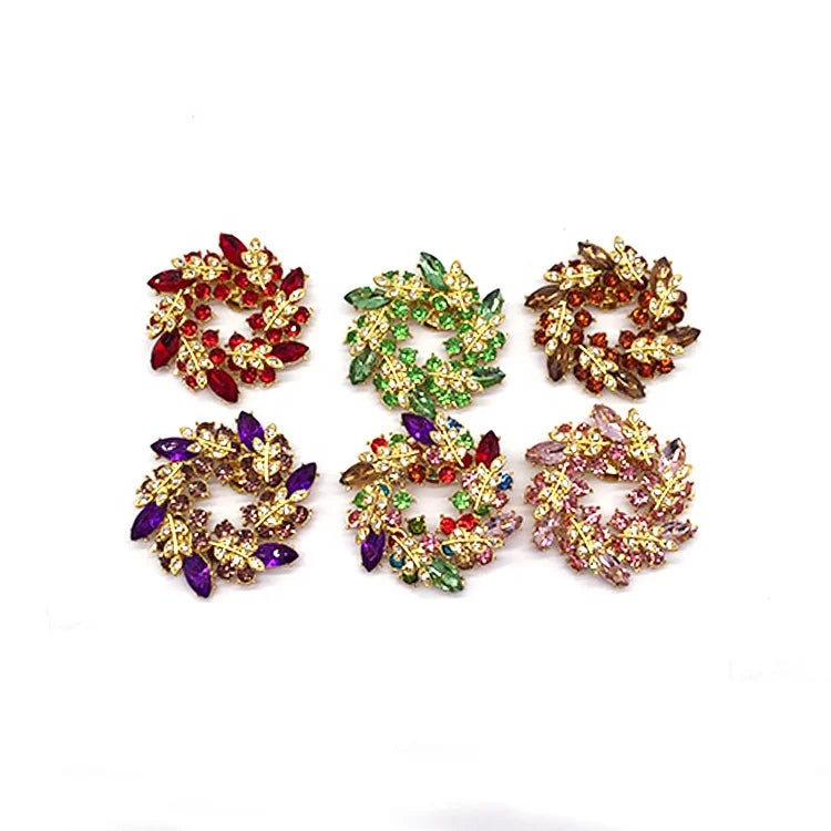 Custom Made Wholesale Rhinestone Crystal Metal Shoe Buckle Shoe Clips for Women