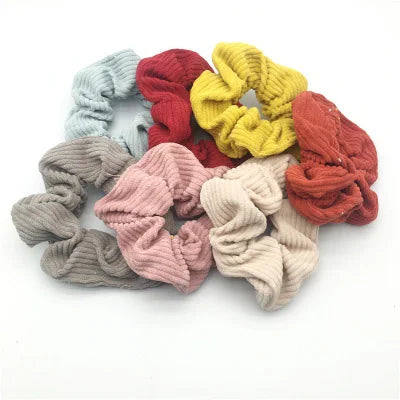Women Big Size Cute Elastic Fabric Floral 10x10cm Ponytail Holders Scrunchies Hair Tie Bands Ring
