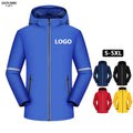 Custom Company logo Windproof Hiking Coat Hooded Outdoor Waterproof Polar Fleece Softshell Men Winter Jackets Uniform