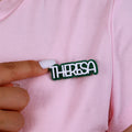 Custom New Design Light Weight Brand Logo Plated Badge Lapel Hard Enamel Letter Pins for Clothing