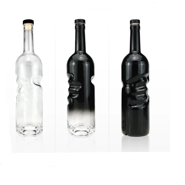 2023 Best Selling Cylinder Water Drinking Bottle With Cork Finished 750ml Antique Green Wine Glass Bottle