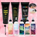 New Design Private Label 200ml 118ml  Edge Control Water Remove Glueless Strong Hold Baby Lace Glue Liquid Gel Hair Styling Gel