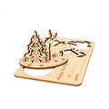 Custom Christmas Wooden 3d Cards Ornaments  Laser Cut Engraved Christmas Greeting 3D Puzzles Greeting Cards Set for Holiday Gift