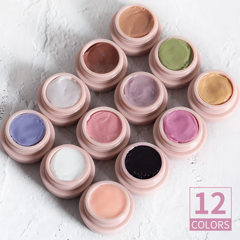 Honey Girl 12 Colors Professional DIY UV Gel 4D/3D Carving Sculpting Polish Non-Toxic Eco-Friendly Vegan