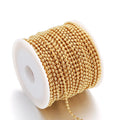 Wholesale Stainless Steel Round Ball Bead Chains Necklace Chain for DIY Jewelry Making Supplies Accessories Bulk