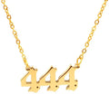 Angel Number Necklace for Women Gold Plated Dainty 111 222 333 444 555 666 777 888 999 Pendants Choker Chain Numerology Jewelry