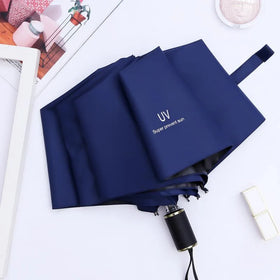 Luxury Chinese Foldable Sunshade Umbrella Three-Folding Design Manual Control 190T Nylon 95cm Open Diameter Custom Logo