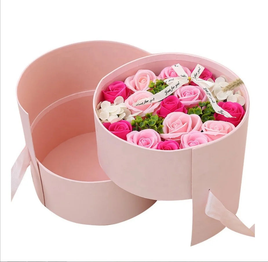 2026 Valentine's Day Wedding Christmas Round Double Layer Rotating Creative Empty Box Valentine's Day Gift