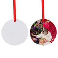 Aluminum Round Christmas Ornaments Christmas Tree Angel Sublimation Christmas Hanging Ornaments
