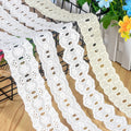 2024 Hot Selling White Embroidery Cotton Lace Trim Lolita Fashion Cotton Lace Trimming Embroidery