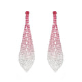 Wholesale Women Sexy Party Jewelry Zircon Earrings Wedding Bridal Crystal Earrings Iridescence Rhinestone Chain Girls Earrings