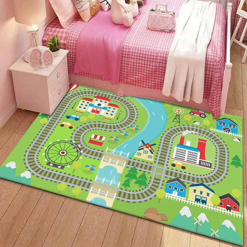 Thick Large Size Flying Chess Kindergarten Cartoon Sport Carpet Game Mat Children Crawling Floor Climbing Mat Baby Room Carpet