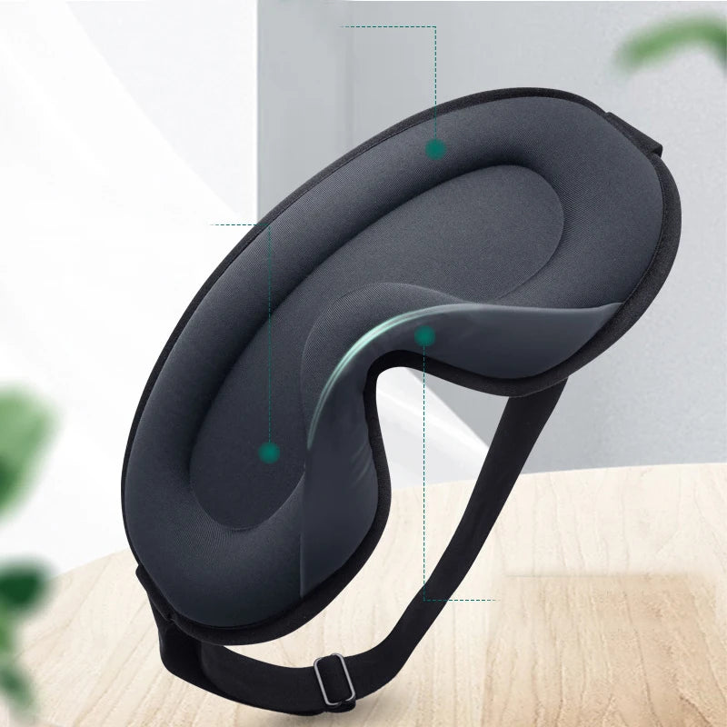 3D Contoured Adjustable Cotton Eye Mask for Sleepers Upgraded 3D Night Naps Eyepatch for Side Sleepers and Travelers