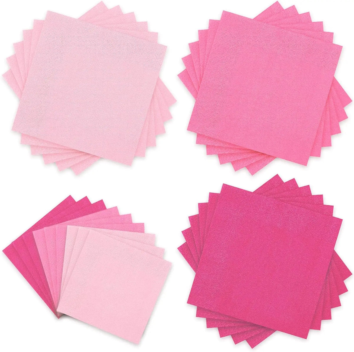 Customized Party Paper Foil Stamping Printed Design Pink Cocktail Napkin