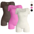 Fashion Short Jumpsuit Women Sport Solid Color Casual Bodycon Short Sleeve Jumpsuit for Women