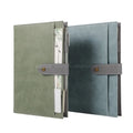 2025 Luxury PU Vegan Leather A5 Loose-leaf Journal Custom Logo Hardcover Notebook with Pocket Refillable