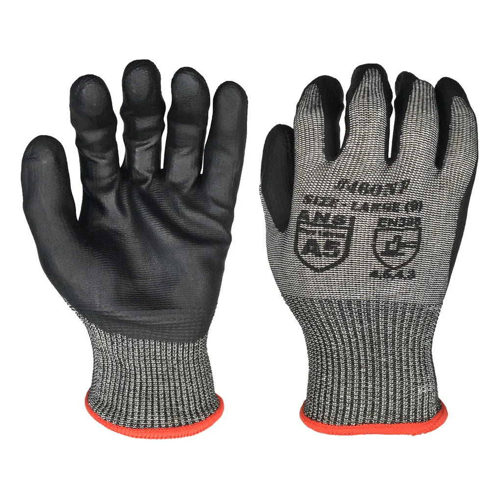 EN388 ANSI A5 Cut Resistant Foam Nitrile Palm Coated Industrial Safety Work Gloves Model 460NF Chemfine