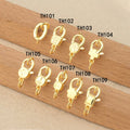 Simple 925 Sterling Silver Lobster Claw Clasp With Jump Ring Gold Plated Tail ClaspFor Bracelet Necklace Jewelry Wholesale