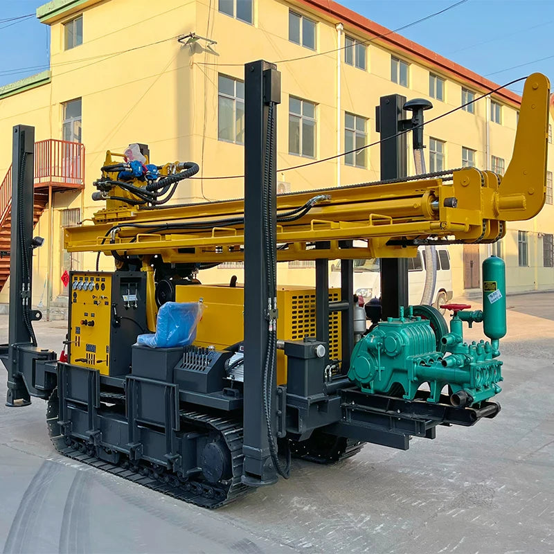 CS400 Diesel-Powered Steel Crawler Water Well Drilling Rig with Motor Max 400m Depth for Hydrogeological Applications