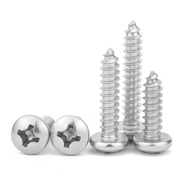 SS Stainless Steel 304 CM Large Head Furniture Phillips Tapping Screw Flat Round Head
