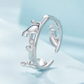 Fashion Exquisite 925 Sterling Silver Zircon Ring Set Cat Pet Design Jewelry Gift for Women