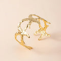 Starfish Women's Stainless Steel Fashion Bracelets Bangles Waterproof Tarnish Free New Gold Bangle Designs