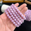 High Quality Natural Kunzite Bracelet Crystal Bead Bracelet Kunzite Beads for Healing-XCG