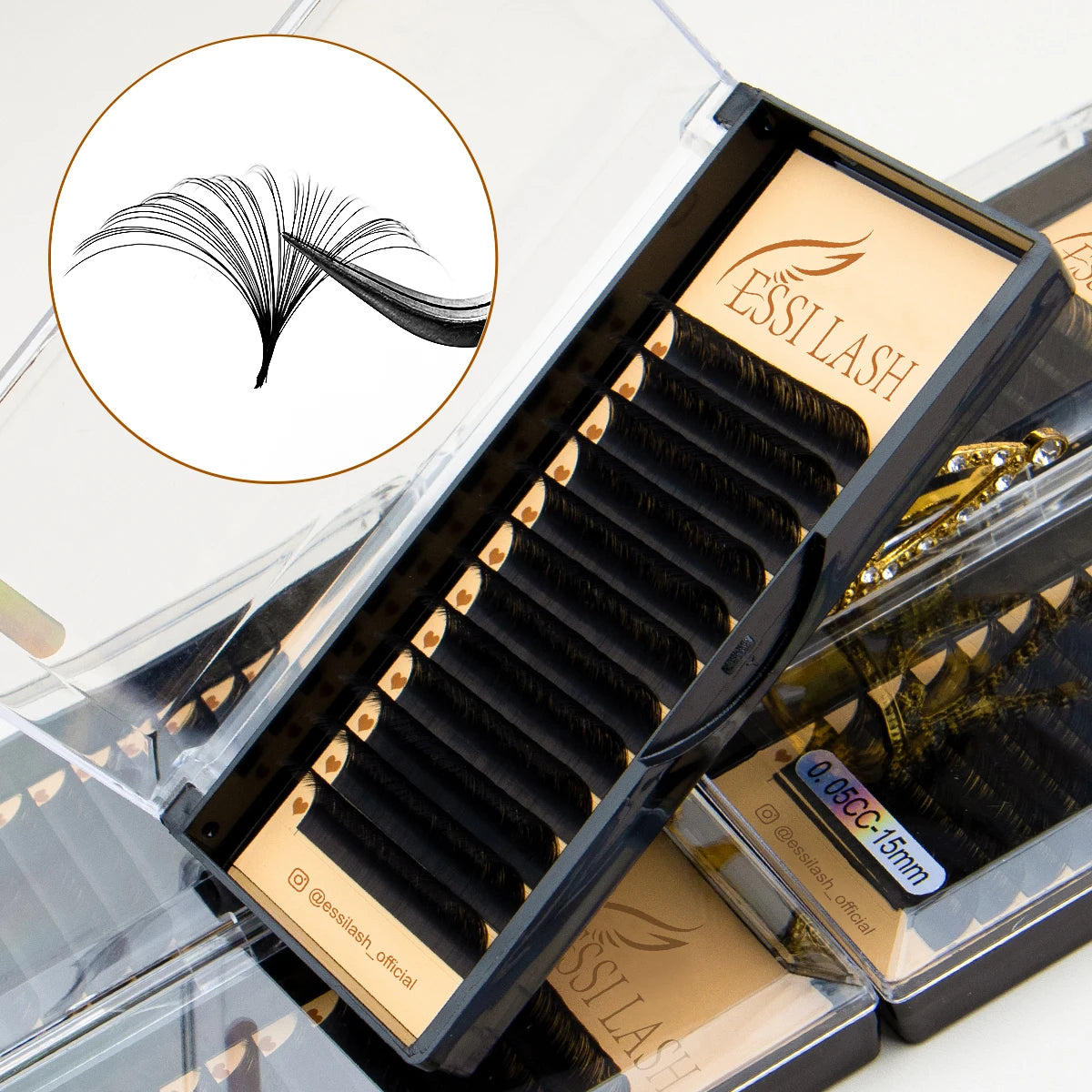 ESSI LASH Easy to Make Fan Velvet Lash Extension Korean PBT J B C CC D DD Curl Wholesale