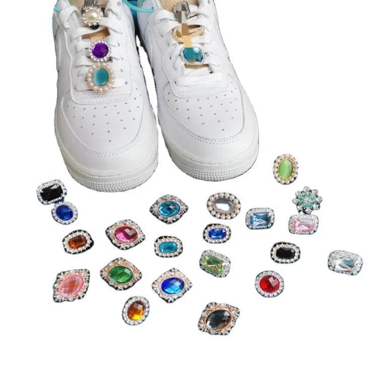 New Fashion Bling Bling Designer Shoe Decoration Rhinestone Shoelace Charms
