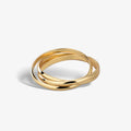 Three Layer Rings Design Gold Plated Jewelry Women 925 Sterling Silver Multi-layer Rings