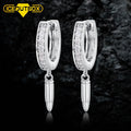 Jewelry Claw Setting Cubic Zirconia CZ Bullet Drop Earrings Iced Out Cubic Zircon Diamond Water Drop Earrings