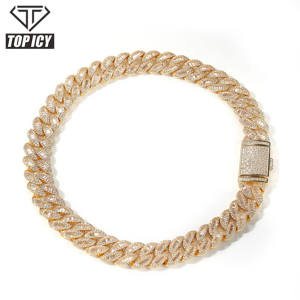 2021 Hot Selling Luxury Cuban Link Chain Bracelet Fashion 13mm 7inch 8 Inch Hip Hop Gold Silver Chain Gold Plated Bracelet