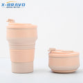 Silicone Portable Folding Water Cup Telescopic Compression Travel Foldable High Temperature Outdoor Cup 350/500ml
