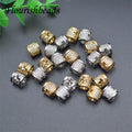 Accessories Woman Jewelry Anti Fading 18K Gold Rhodium Plated Metal Brass CZ Pave Cylinder Tube Spacer Beads for Bracelet Making