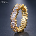 Luxury Baguette Cubic Zirconia Engagement Rings for Women Marquise Crystal Stone Wedding Party Jewelry