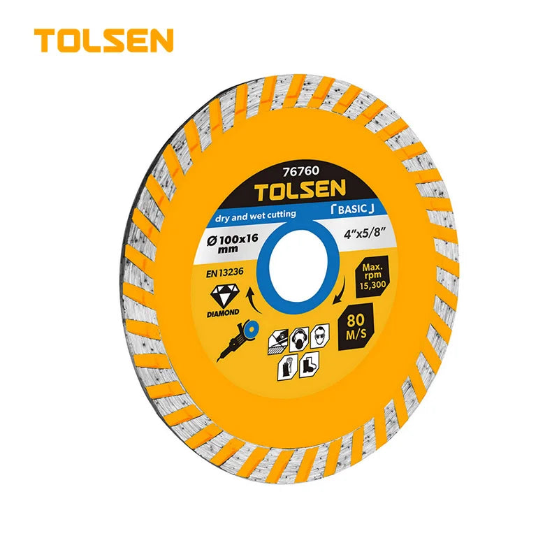 TOLSEN 76760 Basic Turbo China Cutting Diamond Saw Blade Cutting Disc