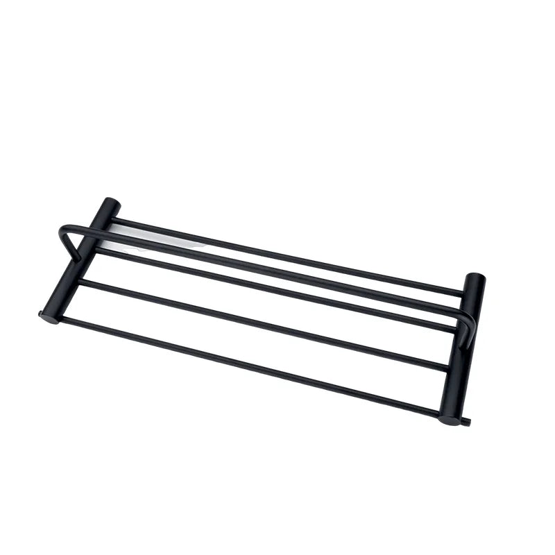 Polished Folding Movable Bath Towel Shelf Modern Bathroom Rack Holder Storage Shelf Hook Accessories