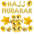 Hajj Mubarak Eid Latex Balloon Combination Golden Party Festival Celebration Venue Layout for Home Party Supplies XJ0475-1
