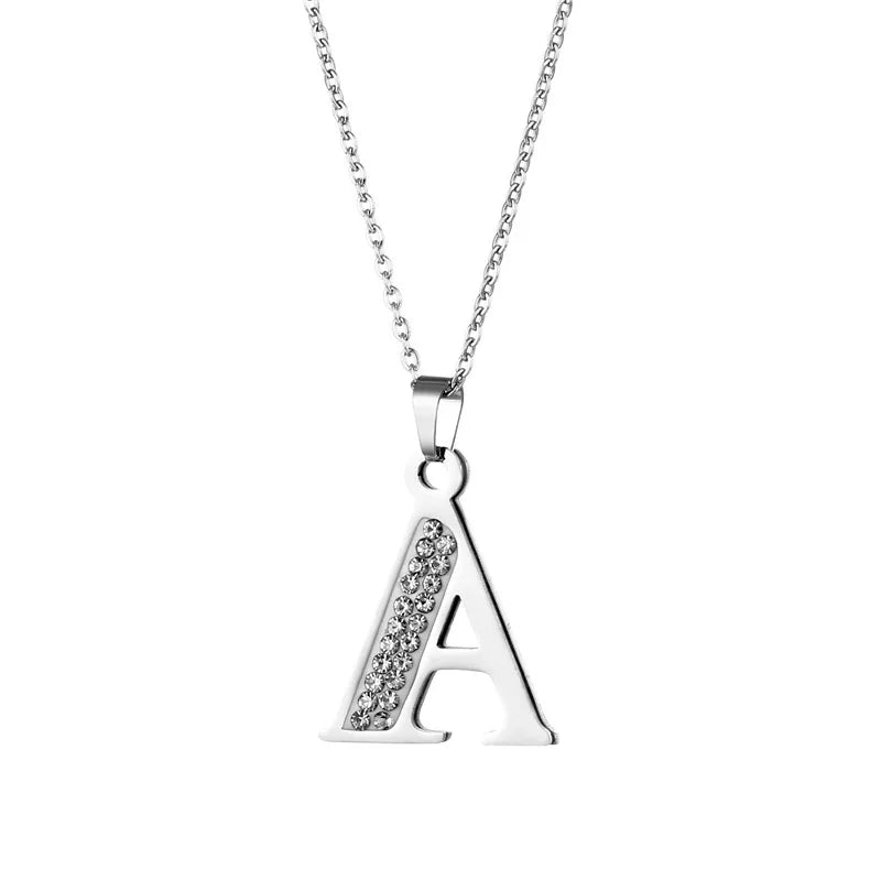 Fashion Chic Stainless Steel Initial Capital Letter Chain Necklace Jewelry for Mothers' Day Moms Gift Necklaces Wholesale