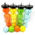 Factory Custom Fluorescent Pickle Balls for Kids and Adults Lightweight 26/40 Holes Sports Training Balls with Plastic Box