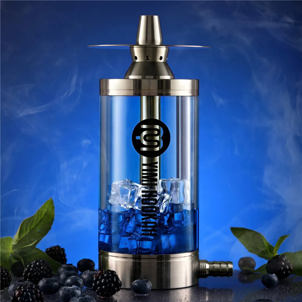 Yimi Hookah Set 304 Stainless Steel Shisha Set Traveling Hookah With Russia Ceramic Hookah Bowl Stainless Steel HMD Travel Bag