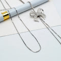 Hot Selling Pure Silver Bowknot Necklace 925 Fashion Jewelry Adjustable Fine Necklaces