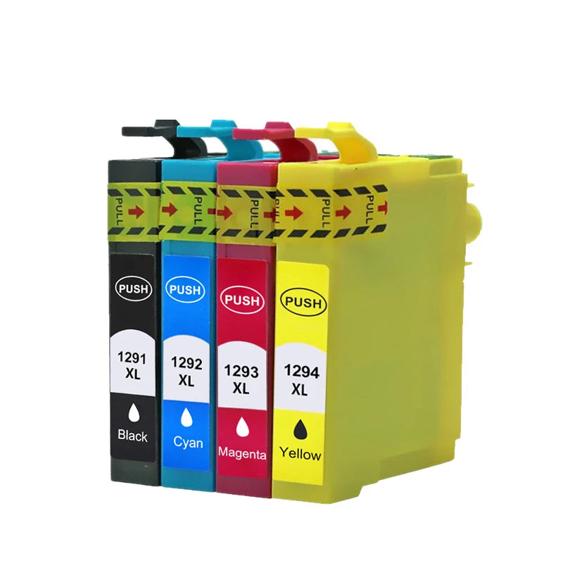 HESHUN T1291 T1292 T1293 T1294 T 1291 Premium Compatible Color Inkjet Ink Cartridge for Epson STYLUS Sx435w Sx525wd Printer
