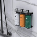 Wall Mounted Type 304 SS Black Anti-theft Drill-Free Shower Bottle Holder Shampoo Bottle Holder