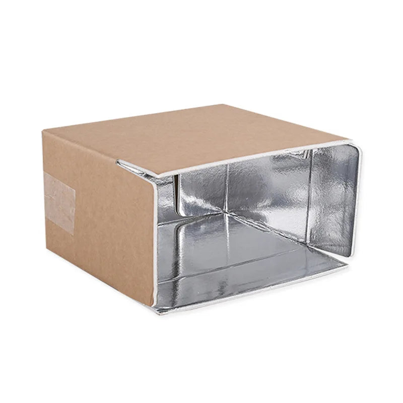Foldable Catering Food Thermal Insulation Transport Boxes for Shipping Frozen Food Wax Coated Paper