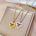 Fashion 18k Gold Plated Stainless Steel Heartbeat Pendant Necklace Electrocardiogram Necklaces for Women Girls Jewelry Wholesale