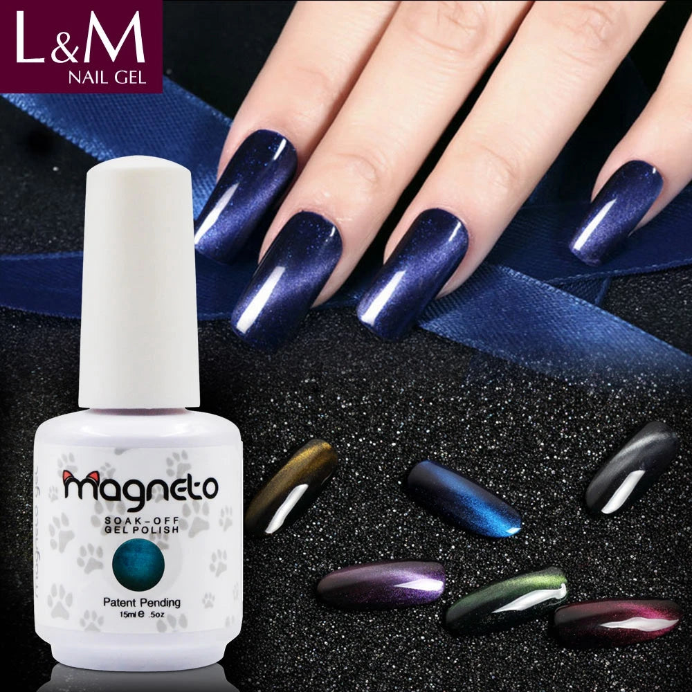 Cat's Eyes Gel Polish Magnetic Nail Art Uv Magnetic Gel UV Gel Nail Glue