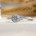 MSR-1666 S925  Wedding Engagement Ring 1.5ct D VS1 Round Lab Grown Diamond Stackable Ring
