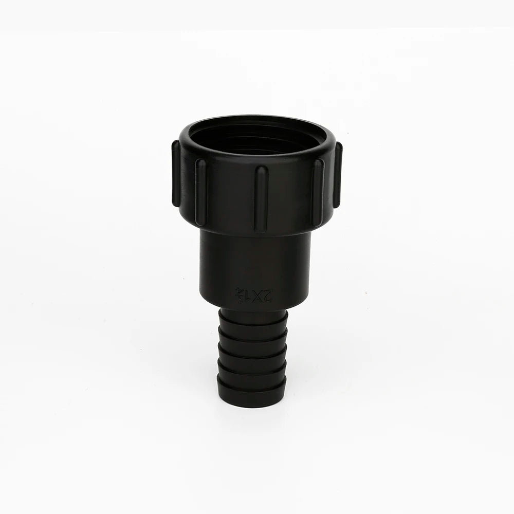 PP Adapter 2-Inch 11/4-Inch Coarse Thread S60x6 Female Swiveling Tube 11/4\" Hose Shank IBC Valve Adaptor Tail Pipe Fittings
