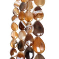 Water Drop Stone Loose Beads Fashionable Jewelry Making Supplies Brown Agates High Quality 18x25mm 30x40mm